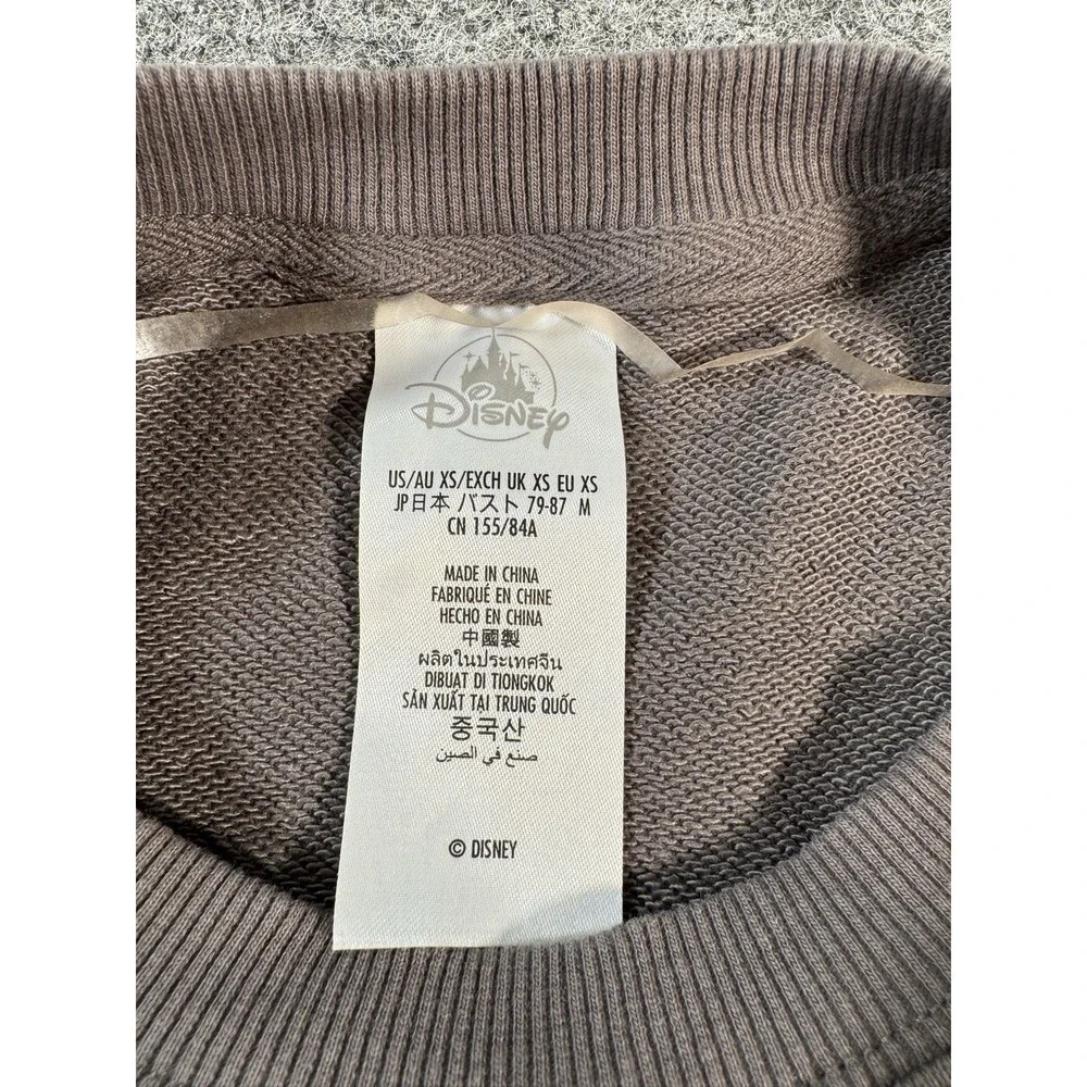 2024 Disney World Mickey Ears Hat Ghost Embroidered Crewneck Sweatshirt XS